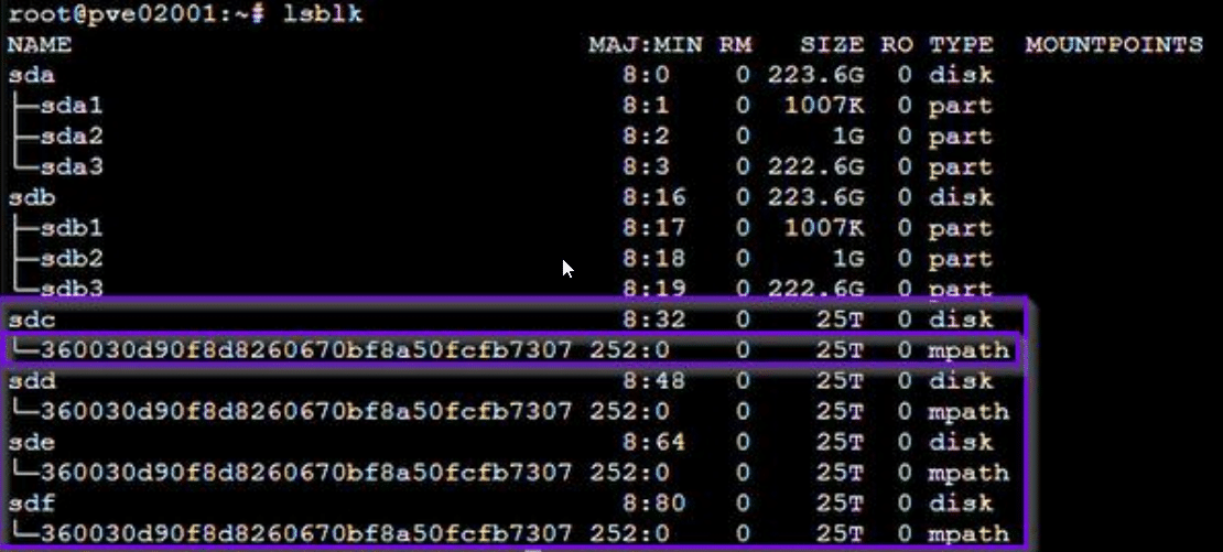 Proxmox - iSCSI_FC Multipath Setup mit LVM2 Proxmox - iSCSI_FC Multipath Setup mit LVM2