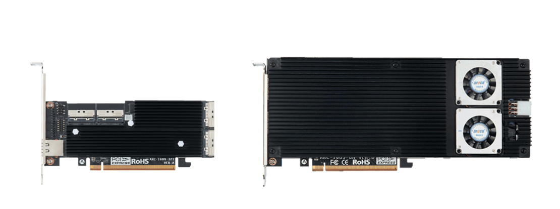 Areca ARC-1389 NVMe-Switch-Adapter (bauähnlich mit ARC-1689-Serie) Areca ARC-1389 NVMe-Switch-Adapter (bauähnlich mit ARC-1689-Serie)