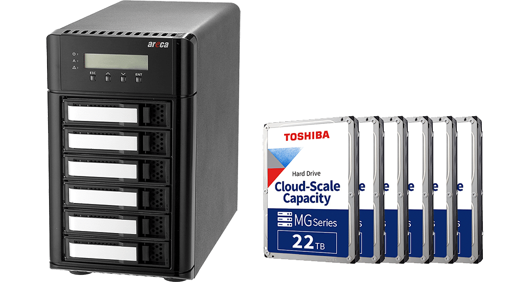 Areca ARC-8050T3-6 & Toshiba MG10 22TB Areca ARC-8050T3-6 & Toshiba MG10 22TB