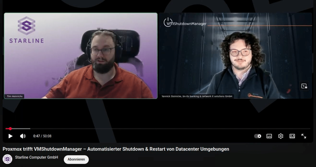 Webinar zum VMShutdownManager