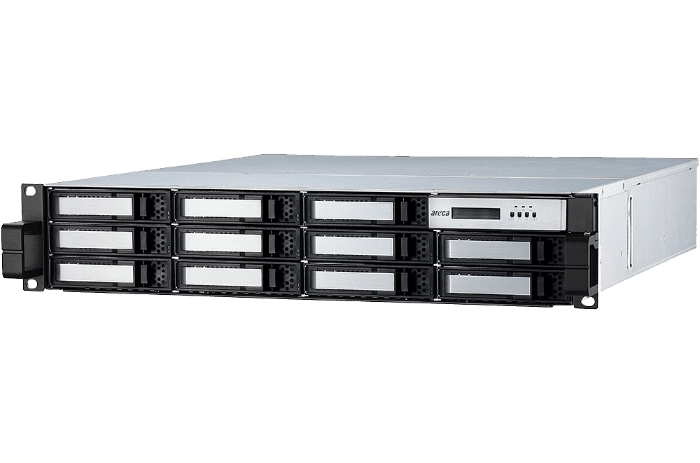 Ebenfalls von Areca präsentierten wir auf der IBC das 12 Rackmount Thunderbolt5-System ARC-8050T5U-12R Arcea ARC 8050T5U-12R