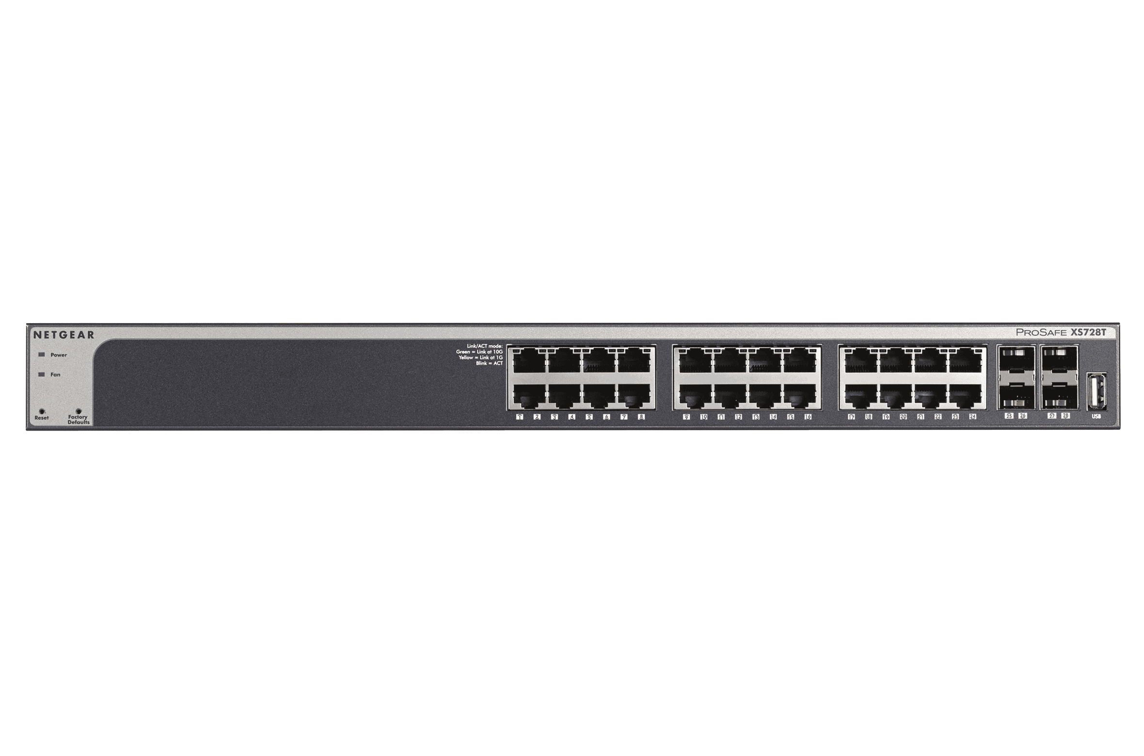 NETGEAR ProSAFE XS728T: 28-Port 10 GbE Smart Managed Switch NETGEAR ProSAFE XS728T