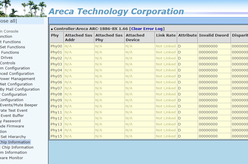 Wenn Sie auf den blauen Controller-Namen klicken, öffnet sich die Zählerübersicht. ARC_SAS-Chip-Information_(clicked)6