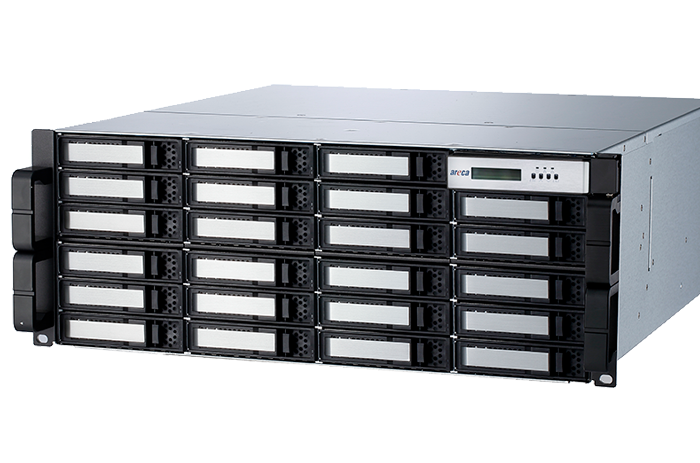 Areca ARC-8050T3S4U-24: SAN Rackmount-System mit 5 - 9 Thunderbolt 3 Ports für agile Arbeitsgruppen ARC_8050T3-24R_rackmount